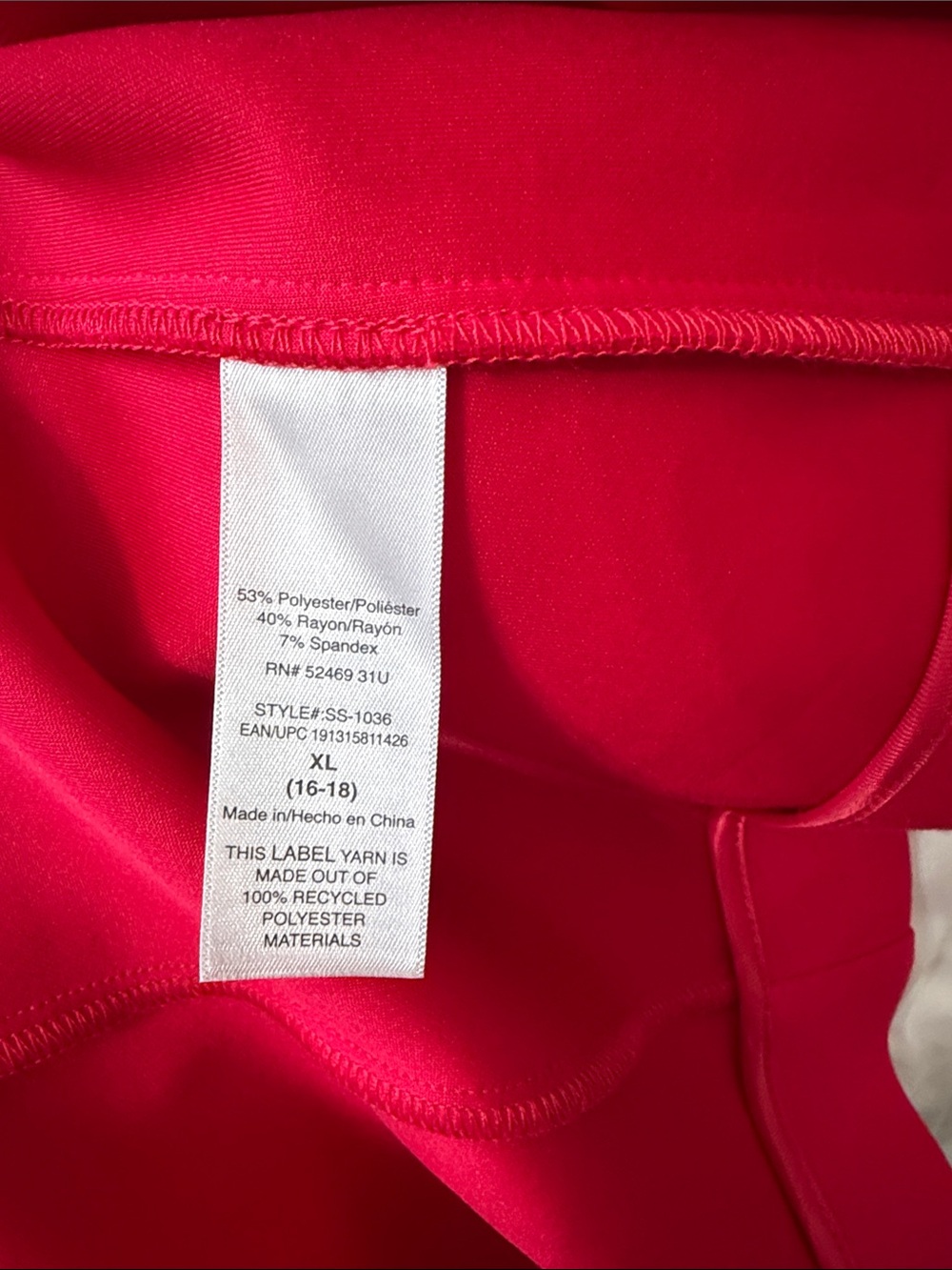 Women's Red Open-Front Blazer Jacket - Picture 4 of 5